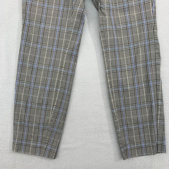 RAG & BONE New York Simone Pants Size 4 Stretch Plaid Blue Black Grey - Picture 3 of 16